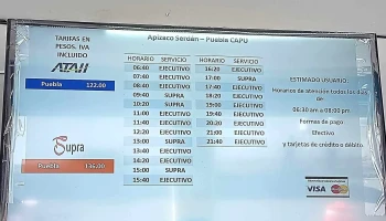 Terminal Atah Ejecutivo (Autobús a Puebla) - Cdad. De Apizaco