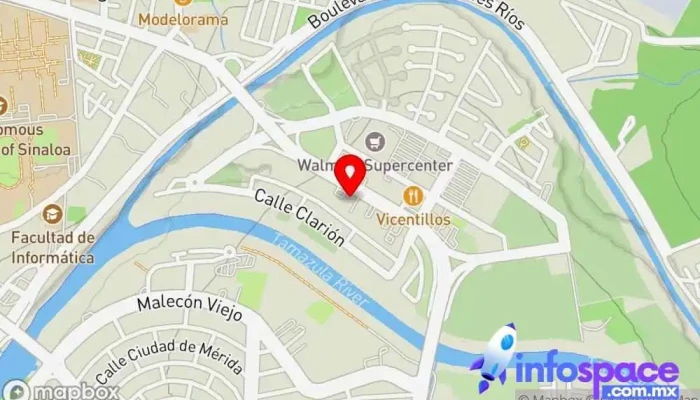 mapa de 1080 Consultores SC Servicio de asesoramiento crediticio en Culiacán Rosales