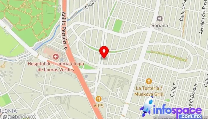 mapa de ACOM Empresa de software en Naucalpan de Juárez