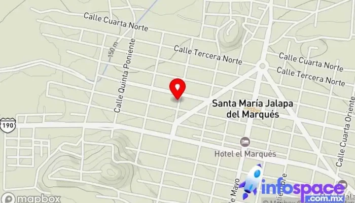 mapa de Ado Jalapa del Márquez Empresa de autobuses en Oaxaca de Juárez