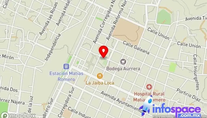 mapa de ADO Matías Romero (Central de Autobuses) Empresa de autobuses en Matías Romero Avendaño