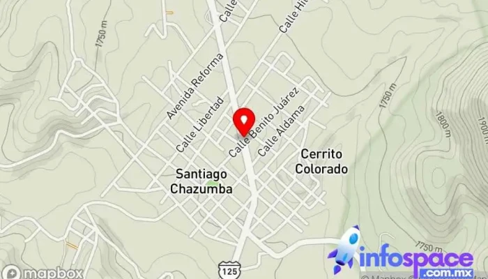 mapa de ADO Terminal Autobuses Parada de transporte público en Villa de Santiago Chazumba