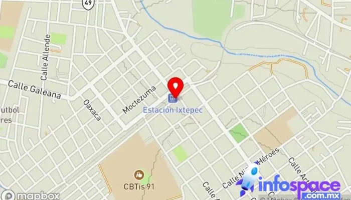mapa de ADO Terminal Ciudad Ixtepec Empresa de autobuses en Cdad. Ixtepec