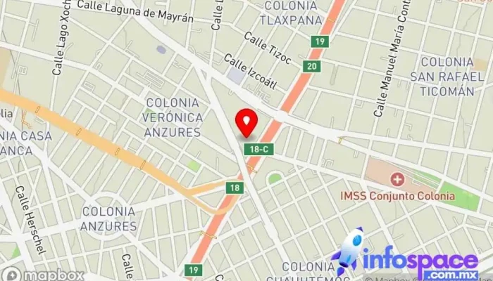 mapa de ADV Integradores y Consultores S.A. de C.V. Empresa de software, Servicio de seguridad informática en Miguel Hidalgo, Ciudad de México