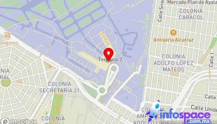 mapa de Aeropuerto Internacional de la Ciudad de México Aeropuerto en Venustiano Carranza, Ciudad de México