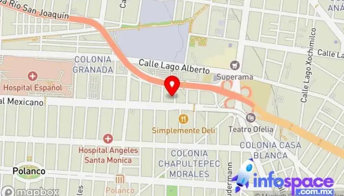 mapa de AIT CONSULTORÍA Distribuidor de equipos de telecomunicación, Proveedor de servicios de telecomunicaciones en Miguel Hidalgo, Ciudad de México
