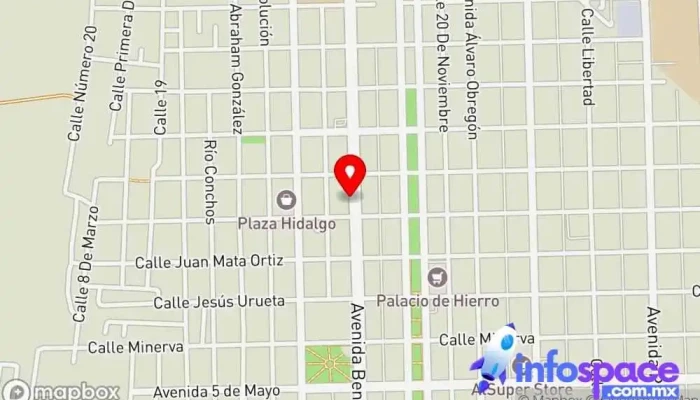 mapa de A.R. Inmobiliaria Agencia de bienes inmuebles comerciales en Nuevo Casas Grandes
