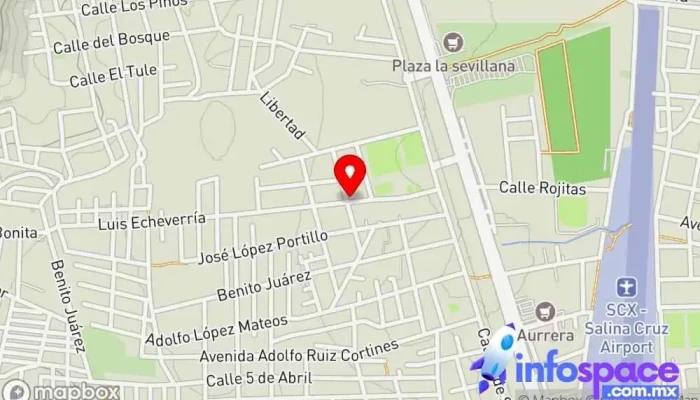 mapa de Asesorias Administrativas Operativas y Comerciales S.A de C.V Oficinas de empresa en Salina Cruz
