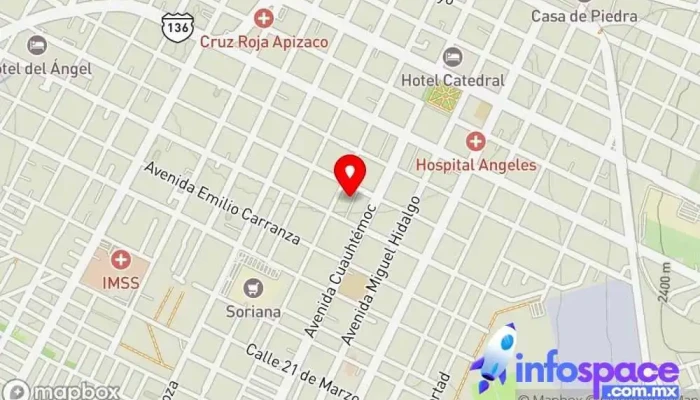 mapa de Atah Estación de autobuses en Cdad. de Apizaco