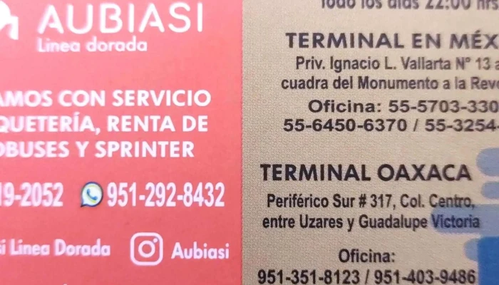 Aubiasi Linea Dorada -  Comentarios - Oaxaca de Juárez