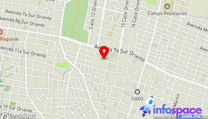 mapa de Autobuses Aexa Empresa de autobuses, Oficinas de empresa en Tuxtla Gutiérrez