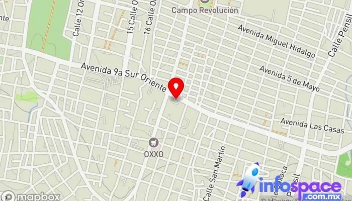 mapa de Autobuses Aexa / Terminal Empresa de autobuses, Servicio de mensajería, Servicio de transporte en Tuxtla Gutiérrez
