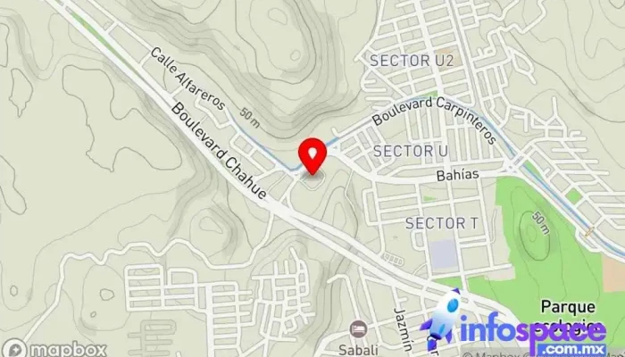 mapa de Autobuses AltaMar Bahías de Huatulco Empresa de autobuses, Servicio de transporte en Bahías de Huatulco