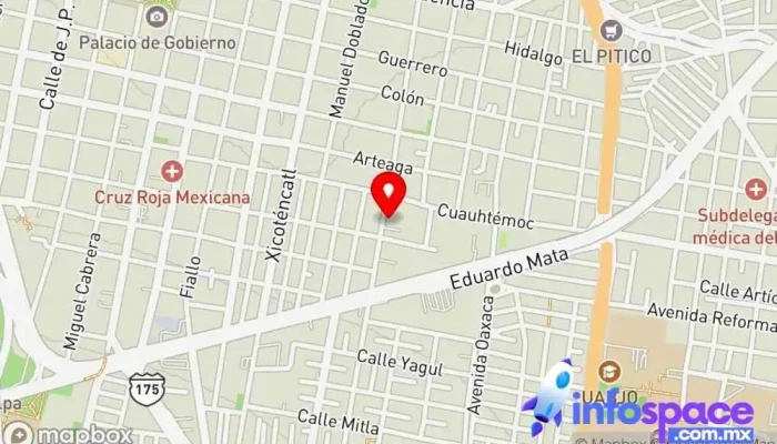 mapa de Autobuses Dolphin Agencia expendedora de billetes de autobús en Oaxaca de Juárez