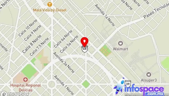 mapa de Autobuses Estrella Blanca Servicio de transporte, Empresa de autobuses en Delicias