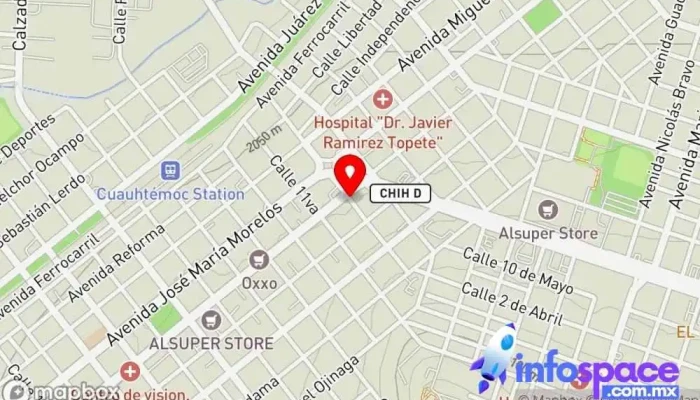 mapa de Autobuses Estrella Blanca Servicio de transporte, Empresa de autobuses en Cuauhtémoc