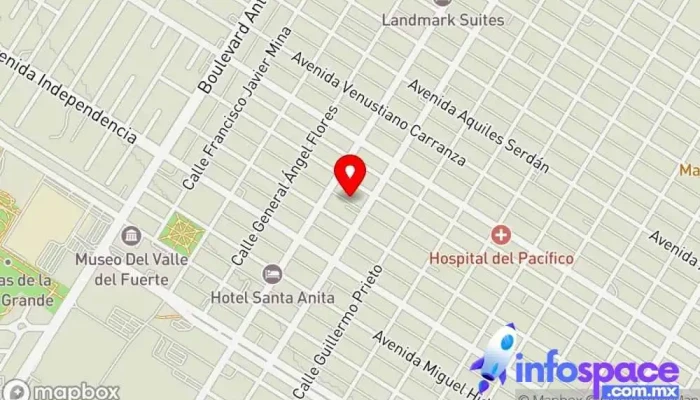 mapa de Autobuses Estrella Blanca Servicio de transporte, Empresa de autobuses en Los Mochis