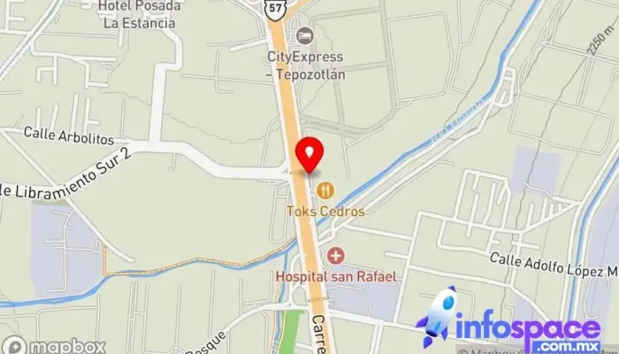 mapa de Autobuses Estrella Blanca Servicio de transporte, Empresa de autobuses en Tepotzotlán