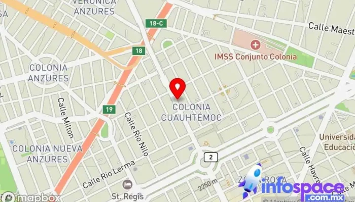 mapa de Autobuses ETN Turistar Reforma Tíber CDMX Empresa de autobuses en Cuauhtémoc, Ciudad de México