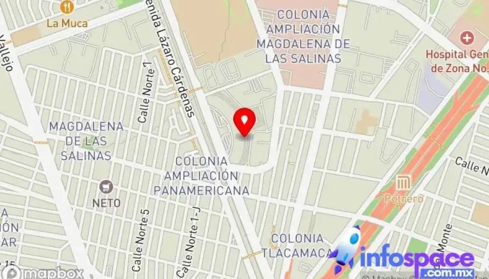 mapa de Autobuses Futura Central del Norte Empresa de autobuses, Servicio de transporte en Gustavo A. Madero, Ciudad de México