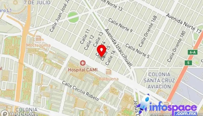 mapa de Autobuses FyPSA [Terminal Balbuena] Servicio de transporte en Venustiano Carranza, Ciudad de México