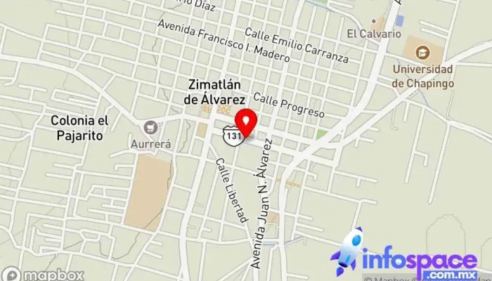 mapa de Autobuses Halcón Terminal Zimatlan Empresa de autobuses en Zimatlán de Álvarez