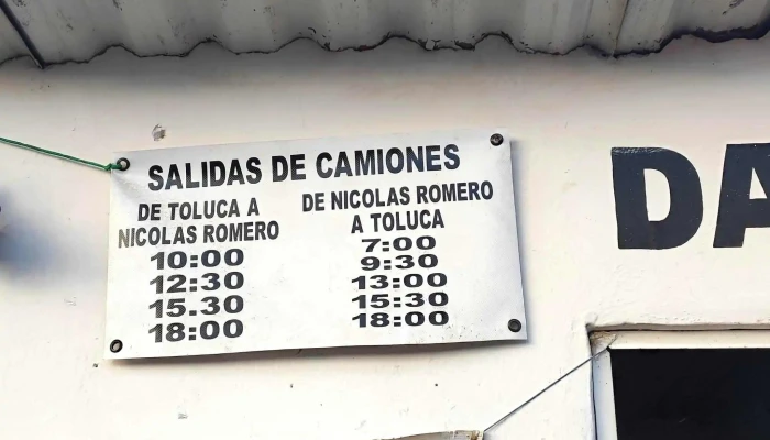 Autobuses Nicolas Romero A Toluca -  Cdad Nicolas Romero - Cdad. Nicolás Romero