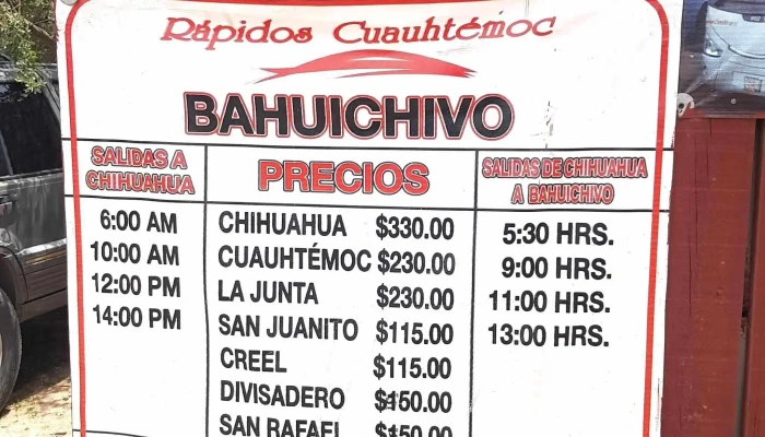 Autobuses Rapidos Cuauhtemoc Creel Donde - Creel