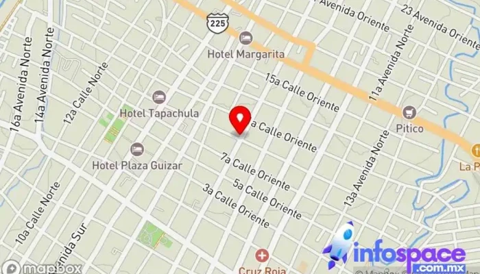 mapa de Autobuses Titanium Empresa de autobuses en Tapachula de Córdova y Ordóñez