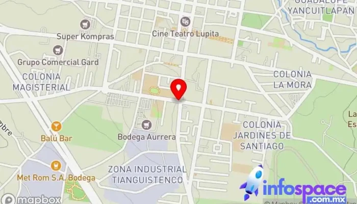 mapa de Autotransportes Aguila Agencia expendedora de billetes de autobús en Santiago Tianguistenco de Galeana