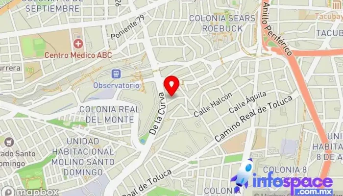 mapa de Autotransportes Águila Servicio de transporte en Álvaro Obregón, Ciudad de México