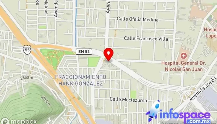 mapa de Autotransportes Flecha Roja Servicio de transporte, Empresa de mensajería en Toluca de Lerdo