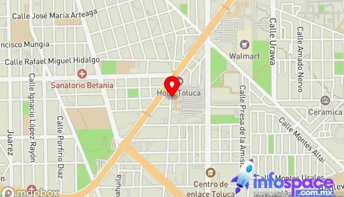 mapa de Autotransportes Herradura de Plata Servicio de transporte en Toluca de Lerdo