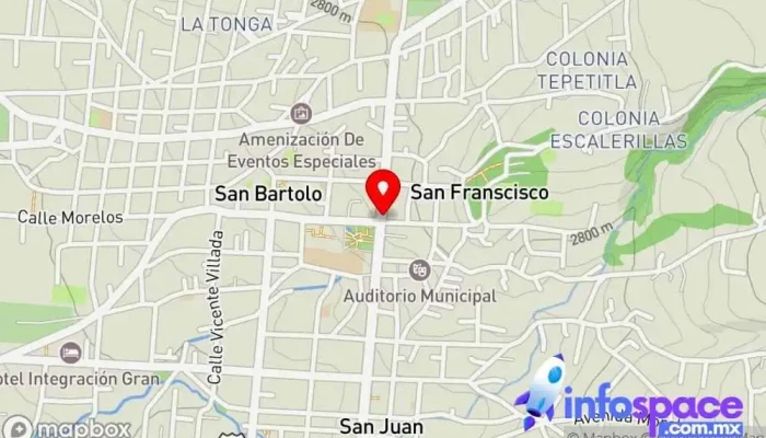 mapa de Autotransportes Primero De Mayo SA. De CV. Empresa de autobuses en Xalatlaco