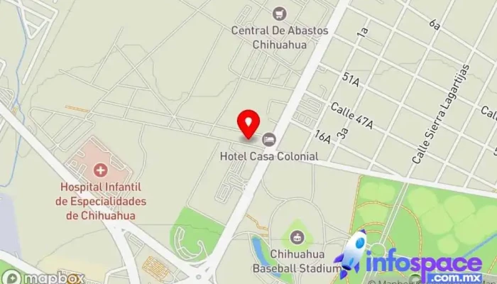 mapa de Autotransportes Rápidos Delicias Agencia de alquiler de autobuses, Servicio de mensajería en Chihuahua