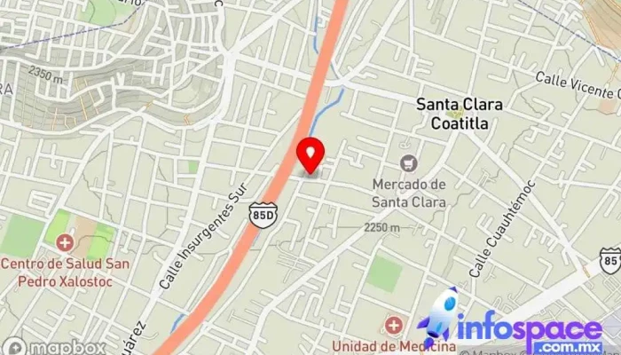 mapa de Autotransportes San Pedro Santa Clara Servicio de transporte en Ecatepec de Morelos
