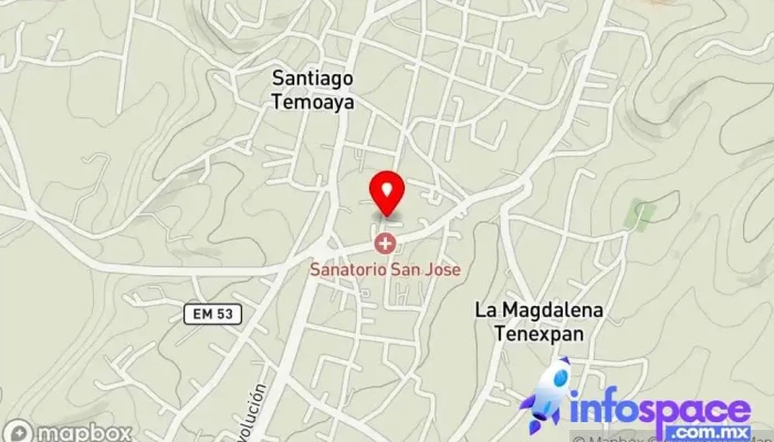 mapa de Autotransportes Temoayenses Servicio de transporte en Temoaya