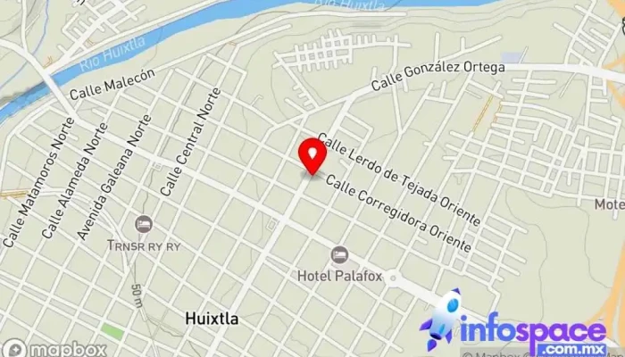 mapa de Autotravel Huixtla Empresa de autobuses en Abasolo Nte. 805