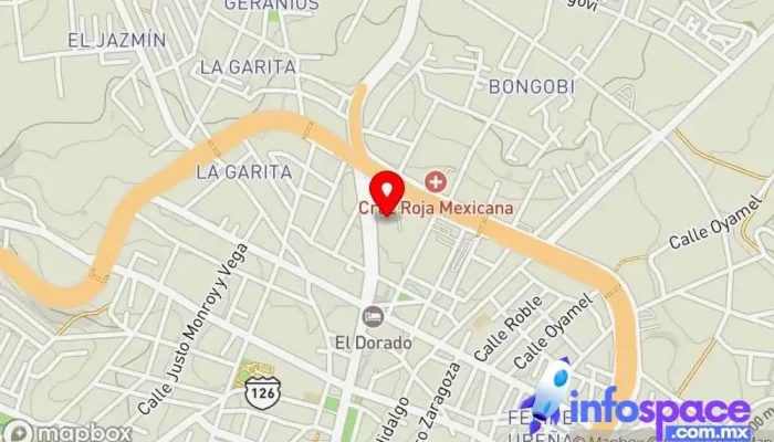 mapa de Autovías Empresa de autobuses en Atlacomulco de Fabela