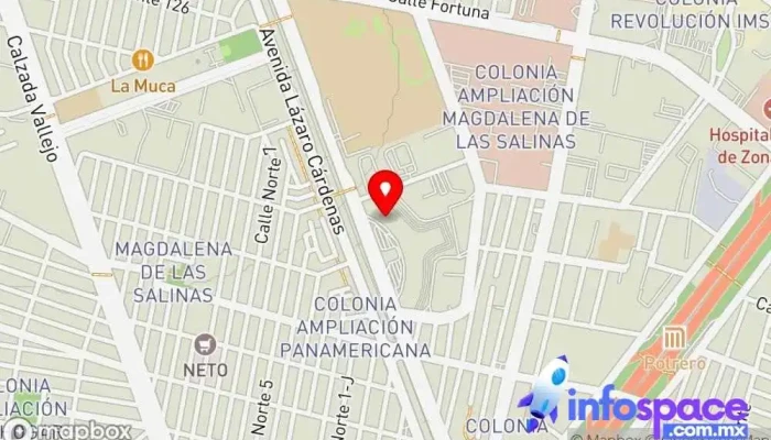 mapa de Autovías México Norte Empresa de autobuses en Gustavo A. Madero, Ciudad de México