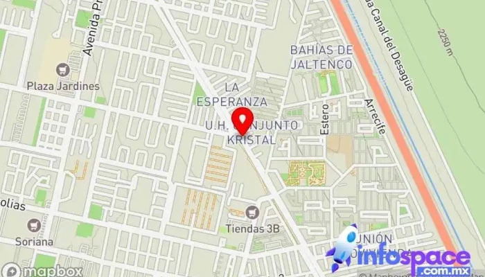 mapa de Av. Recursos Hidraulicos y Alborada Jaltenco Bus stop en San Pablo de las Salinas