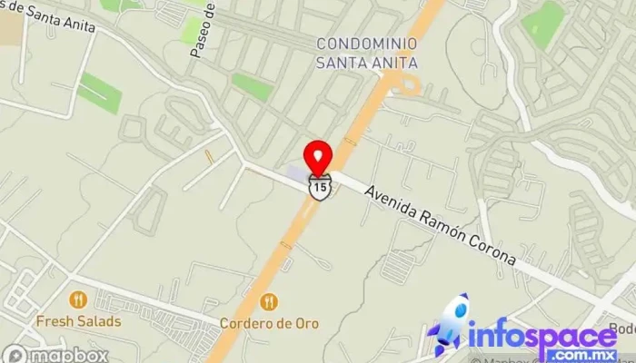 mapa de Avenida Adolfo López Mateos Sur Bus stop en Club de Golf Santa Anita