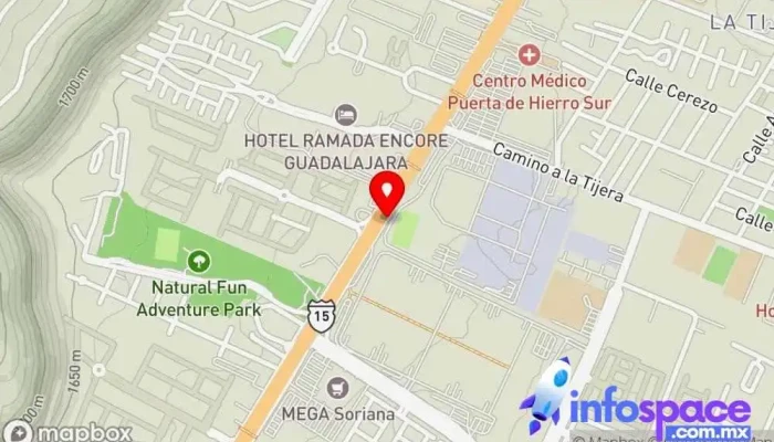 mapa de Avenida Adolfo López Mateos Sur Bus stop en La Tijera
