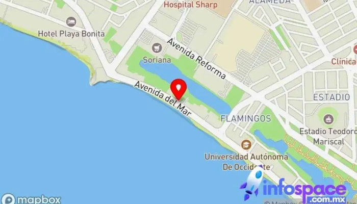 mapa de Barrdega Sistemas S.A. de C.V. Servicio de informática, Consultora informática en Mazatlán