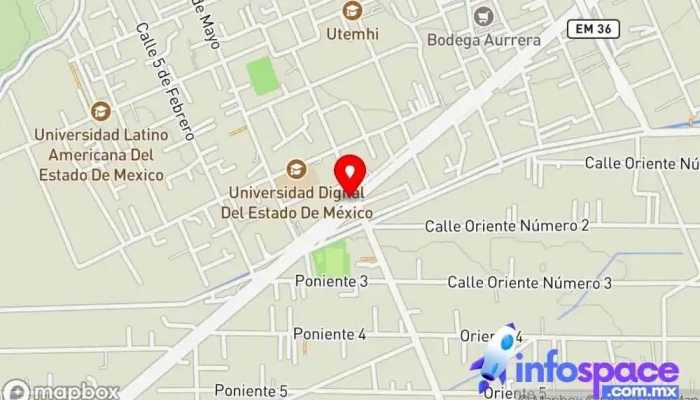 mapa de Base de autobuses Xonacatlán Servicio de transporte en Xonacatlán