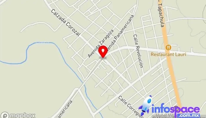 mapa de Base de combis Huehuetán Estación FCC Servicio de transporte en Esquipulas