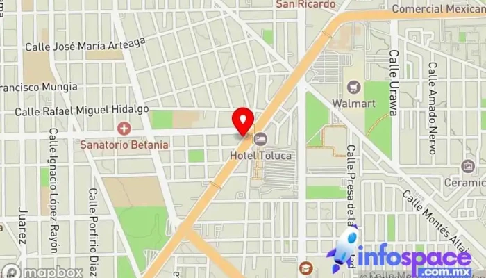 mapa de Base de Taxis, Toluca - Villa Victoria Servicio de transporte en Toluca de Lerdo
