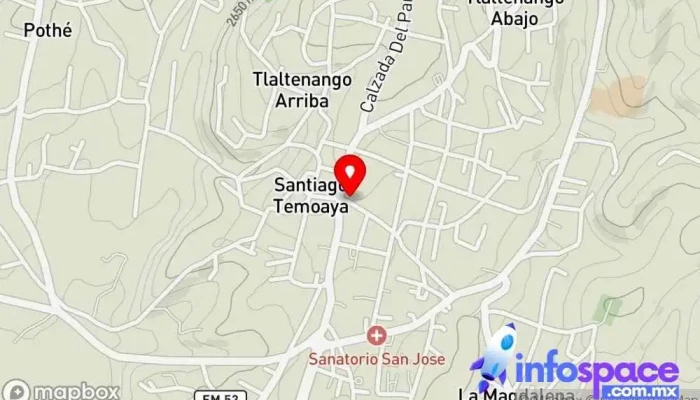 mapa de Base de Taxistas Otomíes de San Pedro Arriba S.A de C.V Servicio de transporte en Temoaya