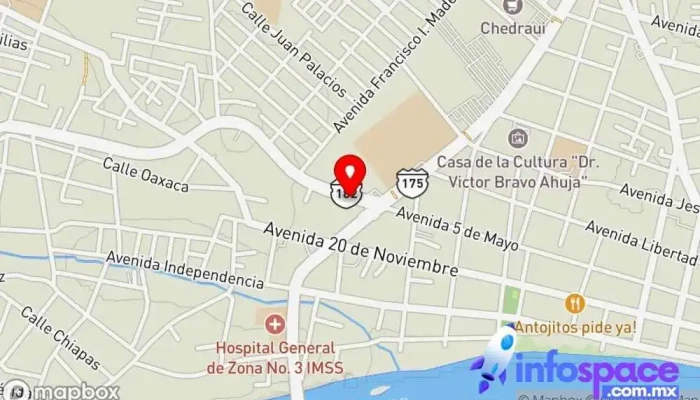mapa de Base de Trasporte y Carga de San Pedro Ixcatlán, Oaxaca Servicio de transporte en San Juan Bautista Tuxtepec