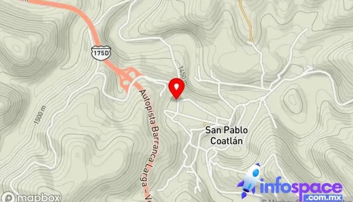 mapa de Base San Pablo Coatlán Ruta Coatlanes -Costa Servicio de transporte en San Pablo Coatlán
